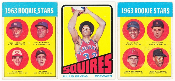 1959-1975 Multi Sport "Shoebox" Card Collection (153) – Including Pete Rose, Julius Erving and Willie Stargell Rookie Cards!
